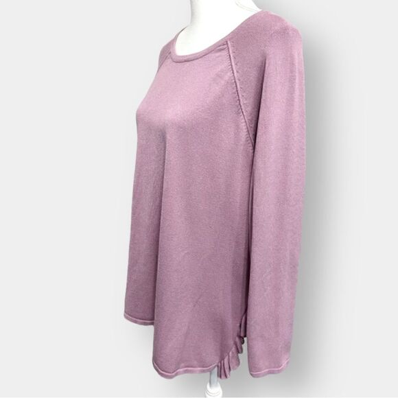 Avenue Mauve Pink Ruffle Sweater Sz 2X - Picture 11 of 11